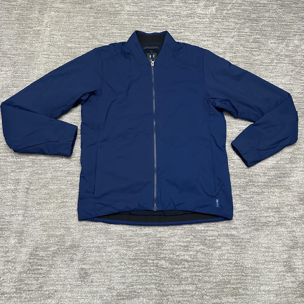 Helly Hansen Jacket Mens Medium Blue F2F Soft Insulator Full Zip Hiking Outdoor